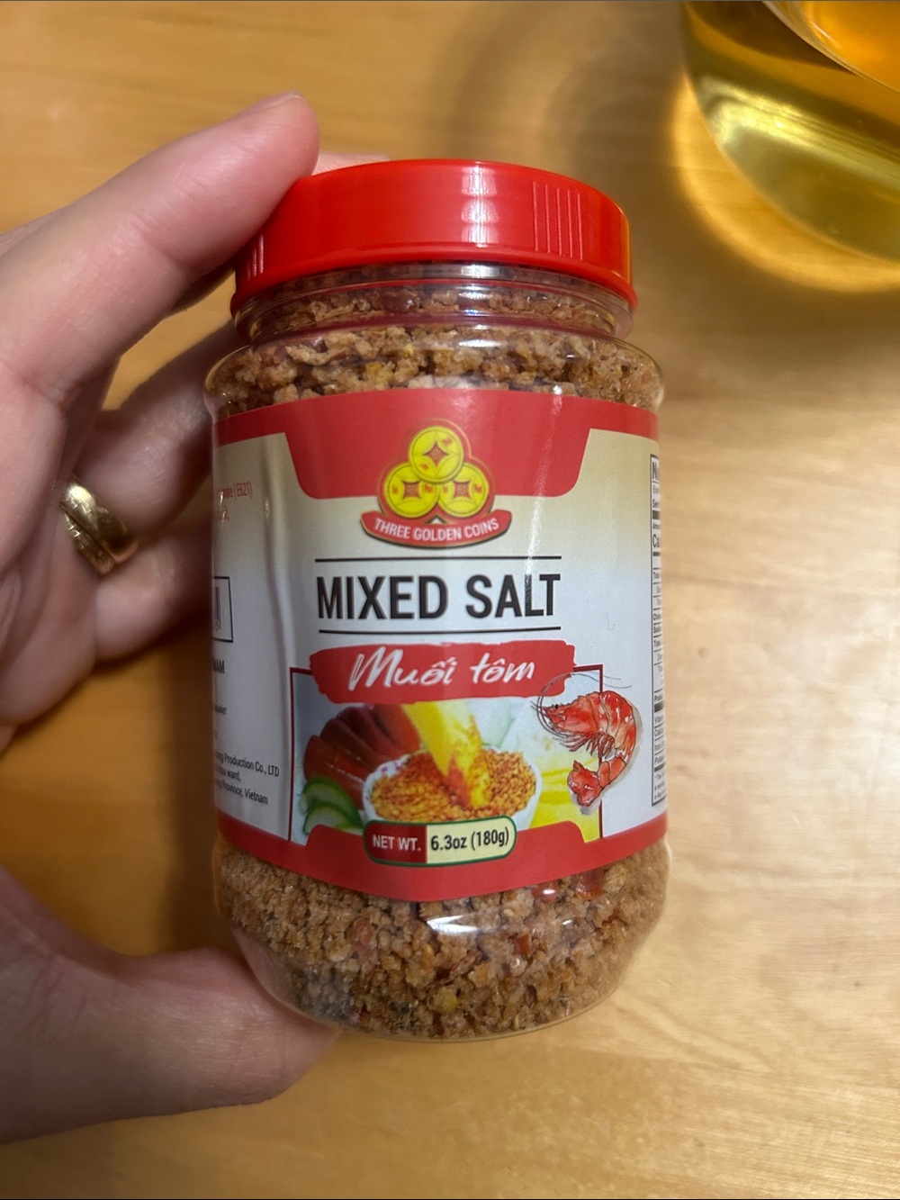 Mixed Salt Seasoning Jar - Red/Beige Label